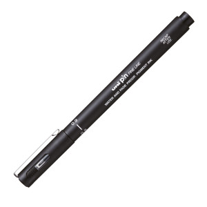 PIN FINELINER NERO PUNTA 0.9MM UNI MITSUBISHI COD. M PIN109 N CONFEZIONE DA 12