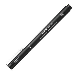 PIN FINELINER NERO PUNTA 1.0MM UNI MITSUBISHI COD. M PIN110 N CONFEZIONE DA 12