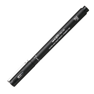 PIN FINELINER NERO PUNTA 1.2MM UNI MITSUBISHI COD. M PIN112 N CONFEZIONE DA 12