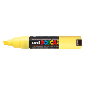 MARCATORE UNI POSCA PC8K P.SCALPELLO 8MM GIALLO UNI MITSUBISHI COD. PC8KG