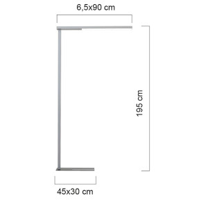 LAMPADA DA TERRA STRATUS ALLUMINIO UNILUX COD. 400124564