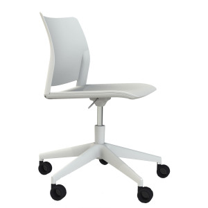 SEDIA HOME/OFFICE ALPHA GB BIANCO S/BRACCIOLI COD. APGB bianco