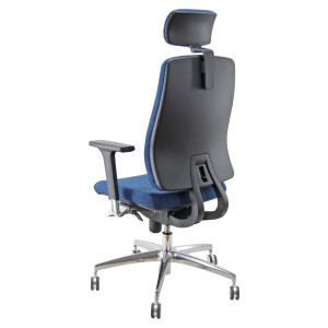 POLTRONA SEMIDIREZIONALE ABSOLUTE ASAPG BLU C/ BRACCIOLI REGOLABILI+POGGIATESTA COD. ASAPG/BR3D/LB