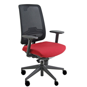 POLTRONA SEMIDIREZIONALE ABSOLUTE ASN ROSSO CON BRACCIOLI REGOLABILI COD. ASN/BRF/IR