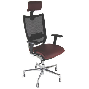 POLTRONA SEMIDIREZIONALE ELITE CONCEPT COTPG BORDEAUX C/BRACC REGOLAB+POGGIATE COD. COTPG/BRWN/KD