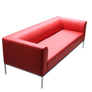 DIVANETTO DIWA DW2 2 POSTI ROSSO BRACCIOLI INCLUSI COD. DW2/KR