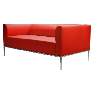DIVANETTO DIWA DW2 2 POSTI ROSSO BRACCIOLI INCLUSI COD. DW2/KR