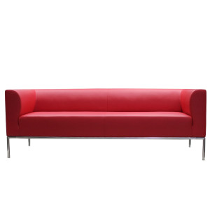 DIVANETTO DIWA DW3 3 POSTI ROSSO BRACCIOLI INCLUSI COD. DW3/KR