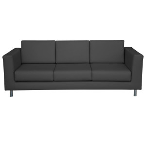 DIVANO ERICA EK3 3 POSTI NERO CON BRACCIOLI INCLUSI COD. EK3/KN