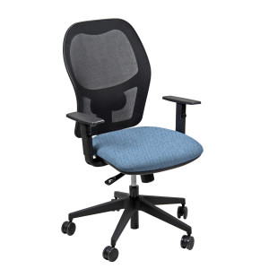 SEDUTA ERGONOMICA HUBBLE TESSUTO POST CONSUMO CELESTE COD. HUHU/BR/HC