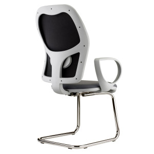 SEDUTA ATTESA HUBBLE GRAFIX HUSGR NERO/GRIGIO CON BRACCIOLI FISSI COD. HUSGR/BRJG/EN