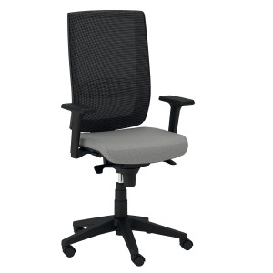 POLTRONA SEMIDIREZIONALE KIND KIAN GRIGIO CHIARO CON BRACCIOLI REGOLABILI COD. KIAN/BR2D/LI