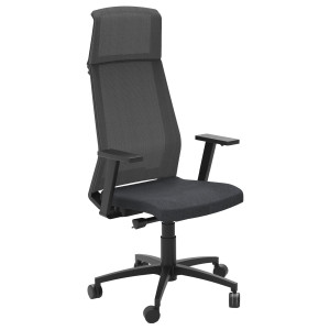 POLTRONA SEMIDIREZIONALE LIGHT PRO LLNPRO NERO CON BRACCIOLI REGOLABILI COD. LLNPRO/BRL/HN
