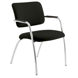 POLTRONCINA VISITATORE LITHIUM LT4G NERO CON BRACCIOLI INCLUSI COD. LT4G/SN