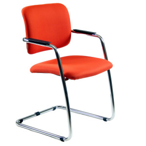 POLTRONCINA VISITATORE LITHIUM LTLT ARANCIONE CON BRACCIOLI INCLUSI COD. LTLT/SAB