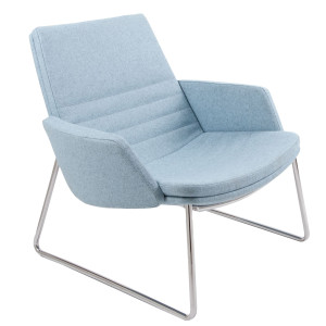 POLTRONA DIREZIONALE MASTER CELESTE CON BRACCIOLI INCLUSI E GAMBE FISSE COD. MSTPS/LC
