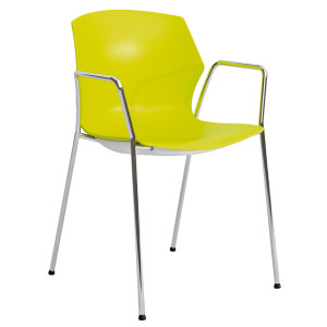 SEDUTA ATTESA NO FRILL NFBR GIALLO LIMONE CON BRACCIOLI INCLUSI COD. NFBR/CI