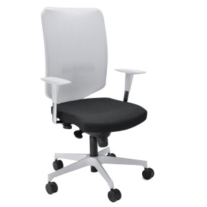 POLTRONA SEMIDIREZIONALE NEWAIR NWB NERO/BIANCO CON BRACCIOLI REGOLABILI COD. NWB/BR3DB/KN