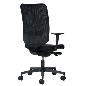 POLTRONA SEMIDIREZIONALE NEWAIR NWN NERO CON BRACCIOLI REGOLABILI COD. NWN/BR2D/KN