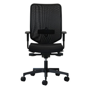 POLTRONA SEMIDIREZIONALE NEWAIR NWN NERO CON BRACCIOLI REGOLABILI COD. NWN/BR2D/KN