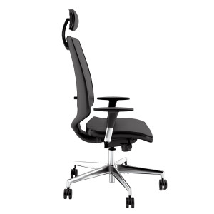 POLTRONA SEMIDIREZIONALE NEWAIR NWNAP NERO C/BRACC. REGOLABILI+POGGIATESTA COD. NWNAP/BR3D/KN
