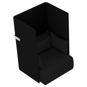DIVANETTO 1 POSTO OASIS OA1 NERO COD. OA1/SN