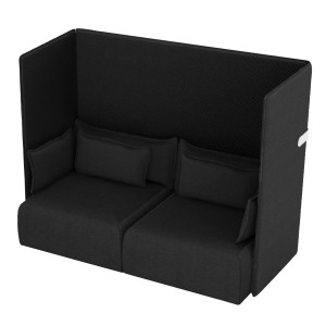 DIVANETTO 2 POSTI OASIS OA2 NERO COD. OA2/SN