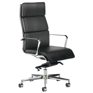 POLTRONA DIREZIONALE POLLUX ELITE POP NERO BRACCIOLI INCLUSI E SCHIENALE ALTO COD. POP/KN