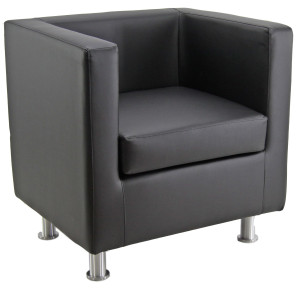 POLTRONA IN SIMILPELLE PRAGMA NERO COD. PR1/KN