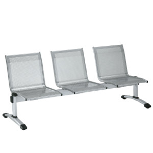 PANCA ATTESA PLEXUS PS3P 3 POSTI GRIGIO SENZA BRACCIOLI COD. PS3P