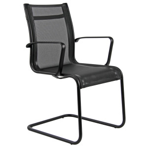 SEDUTA ATTESA POLLUX ALL BLACK PVV NERO CON BRACCIOLI INCLUSI COD. PVV