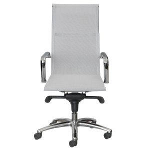 POLTRONA DIREZIONALE POLLUX SPACE PXP BIANCO IN RETE C/BRACCIOLI INCLUSI COD. PXP/B