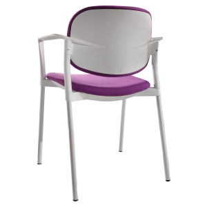POLTRONCINA VISITATORE STEP SPBSBR PRUGNA CON BRACCIOLI INCLUSI COD. SPBSBR/LP