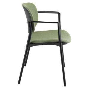 POLTRONCINA VISITATORE STEP SPNSBR VERDE BRUCIATO CON BRACCIOLI INCLUSI COD. SPNSBR/LVM