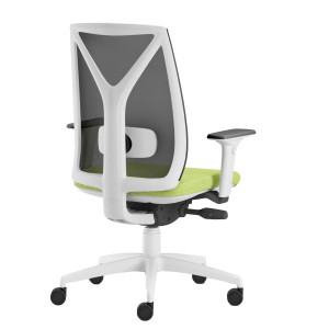POLTRONA SEMIDIREZIONALE VELIA VEAB VERDE MELA/BIANCO C/ BRACCIOLI REGOLABILI COD. VEAB/BR3DB/HVM