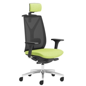 POLTRONA SEMIDIREZIONALE VELIA VEAPG VERDE MELA C/BRACC.REGOLABILI+POGGIATESTA COD. VEAPG/BR3D/HVM