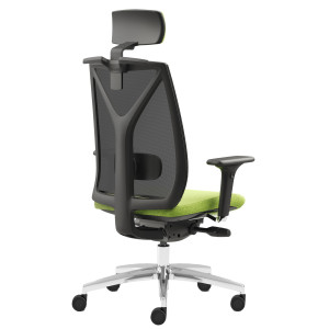 POLTRONA SEMIDIREZIONALE VELIA VEAPG VERDE MELA C/BRACC.REGOLABILI+POGGIATESTA COD. VEAPG/BR3D/HVM