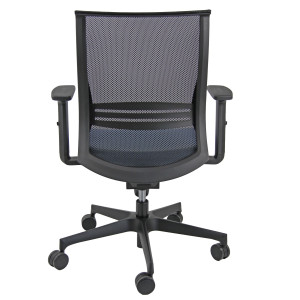 POLTRONA SEMIDIREZIONALE ELITE WING WIBST CELESTE CON BRACCIOLI REGOLABILI COD. WIBST/BR2D/SCB