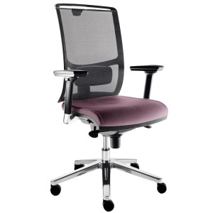 POLTRONA SEMIDIREZIONALE ZOE ZOEAC PRUGNA CON BRACCIOLI REGOLABILI COD. ZOEAC/BR3D/LP