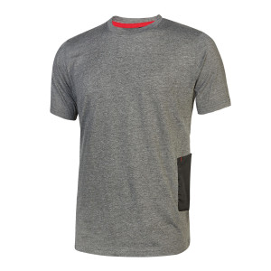 PACK 3 MAGLIETTE A MANICHE CORTE TG L GRIGIO SCURO ROAD U-POWER COD. EY138GM-L