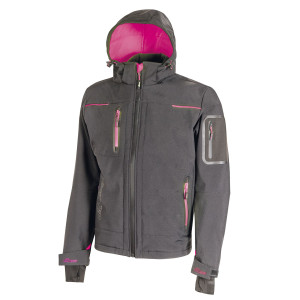 SOFTSHELL DONNA SPACE LADY GRIGIO-FUCSIA TAGLIA L U-POWER COD. FU187GF-L