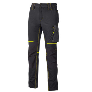 PANTALONI DONNA WORLD GRIGIO-GIALLO TAGLIA M U-POWER COD. FU258BC-M