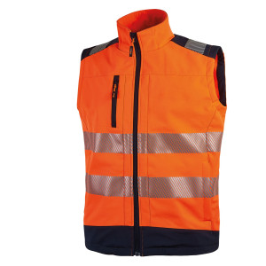 GILET ALTA VISIBILITA' SOFTSHELL DANY ARANCIO FLUO TAGLIA L U-POWER COD. HL173OF-L