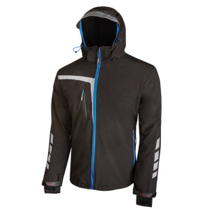 GIACCA SOFTSHELL QUICK NERO/BLU TAGLIA L U-POWER COD. PE114BC-L