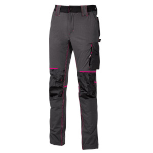 PANTALONI DONNA ATOM LADY GRIGIO-FUCSIA TAGLIA S U-POWER COD. PE145GF-S