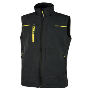 GILET DA LAVORO SATURN NERO/GIALLO TAGLIA XXL U-POWER