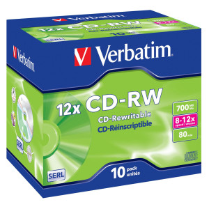 SCATOLA 10 CD-RW DATALIFEPLUS 8X-10X 700MB SERIGRAFATO COD. 43148