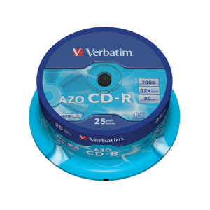 SCATOLA 25 CD-R DATALIFEPLUS SPINDLE 1X-52X 700MB SERIGRAFATO COD. 43352