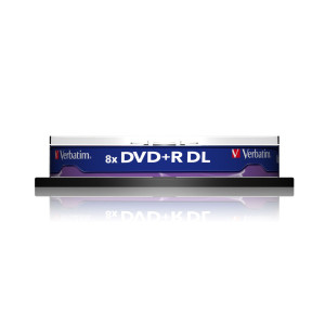 SCATOLA 10 DVD+R DUAL LAYER 8X 8.5GB 240MIN. SERIGRAFATO SPINDLE COD. 43666