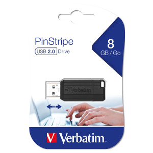 MEMORIE USB STORE 'N' GO PINSTRIPE NERO DA 8 GB COD. 49062